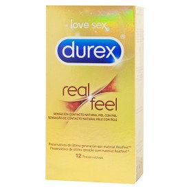 Préservatifs sans latex REAL FEEL Durex 56 mm x12