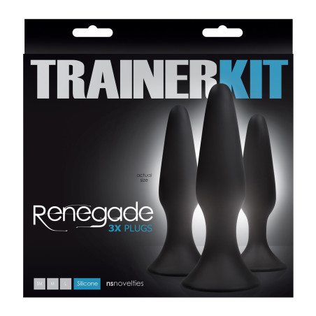 3 plugs de TRAINER KIT de Renegade en silicone