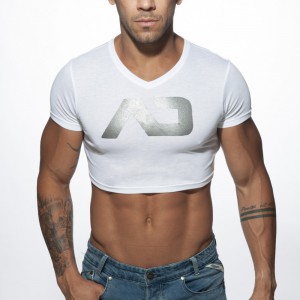 T-shirt CROP AD Blanc