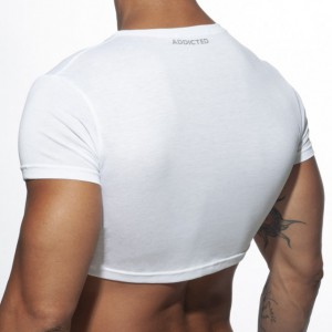T-shirt CROP AD Blanc