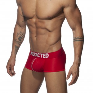 Boxer PUSH UP MESH Rouge
