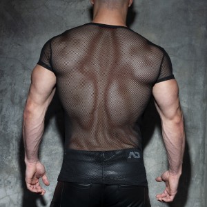 T-shirt MESH MIXED Noir