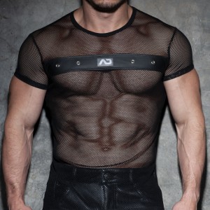 T-shirt MESH MIXED Noir