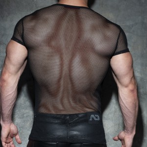 T-shirt MESH MIXED Noir