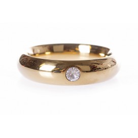Cockring ROUND Gold avec Bijou de Kiotos 2
