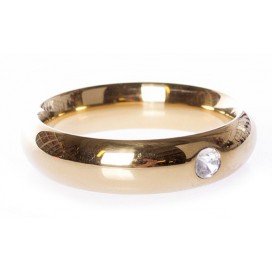 Cockring ROUND Gold avec Bijou de Kiotos