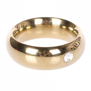 Cockring DONUT Gold Thick avec Bijou de Kiotos