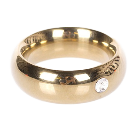Cockring DONUT Gold Thick avec Bijou de Kiotos