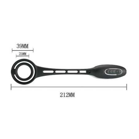 Plug vibrant avec Anneaux VIBRA PENIS 8 x 2.4 cm