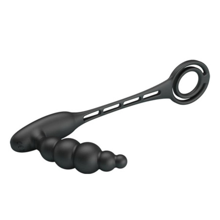 Plug vibrant avec Anneaux VIBRA PENIS 8 x 2.4 cm