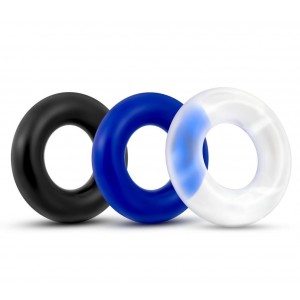Lot de 3 cockrings étirables pour renforcer l'érection