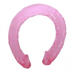 Double Gode Jelly 45 x 3.5 cm Rose