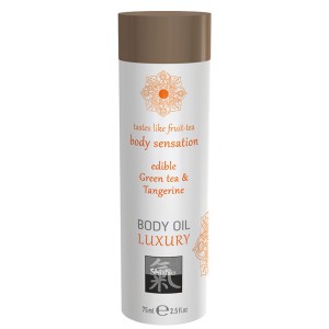 Huile de massage Comestible - THÉ VERT et MANDARINE 75 mL