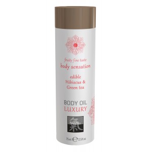 Huile de massage Comestible - HIBISCUS et THÉ VERT 75 ml