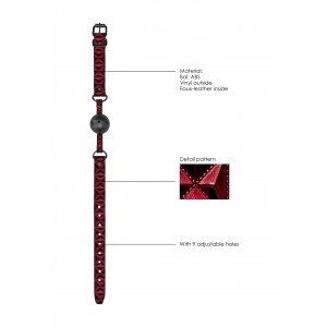 Baillon Boule percé LUXURY URGUNDY Rouge
