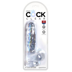 Gode Transparent King Cock CLEAR 13.5 x 3.5 cm