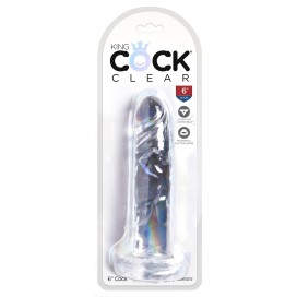 Gode transparent king Cock CLEAR 16 x 3.7 cm 2