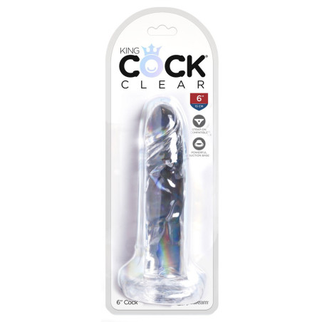 Gode transparent king Cock CLEAR 16 x 3.7 cm
