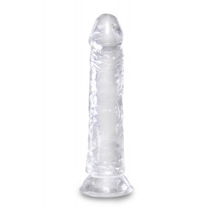 Gode transparent de 20cm de King Cock Gamme CLEAR