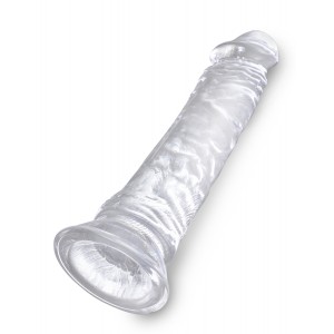 Gode transparent de 20cm de King Cock Gamme CLEAR