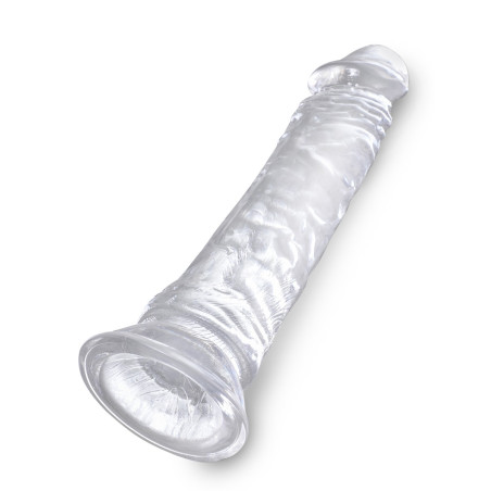 Gode transparent de 20cm de King Cock Gamme CLEAR