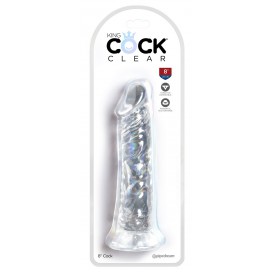 Gode transparent de 20cm de King Cock Gamme CLEAR 2