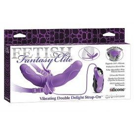 Double gode vibrant DELIGHT 11 x 4 cm Violet 2