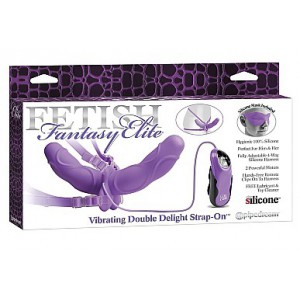 Double gode vibrant DELIGHT 11 x 4 cm Violet