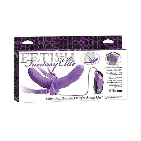 Double gode vibrant DELIGHT 11 x 4 cm Violet