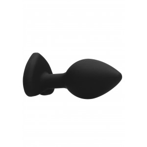 Plug Bijou Anal Silicone HEART 6 x 2.8 cm Noir