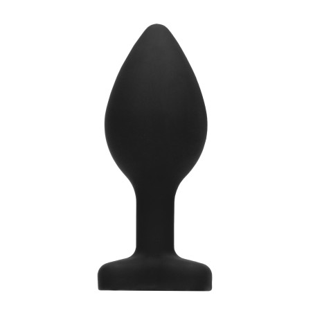 Plug Bijou Anal Silicone HEART 6 x 2.8 cm Noir