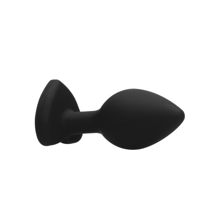 Plug Bijou Anal Silicone HEART 7 x 3.5 cm Noir