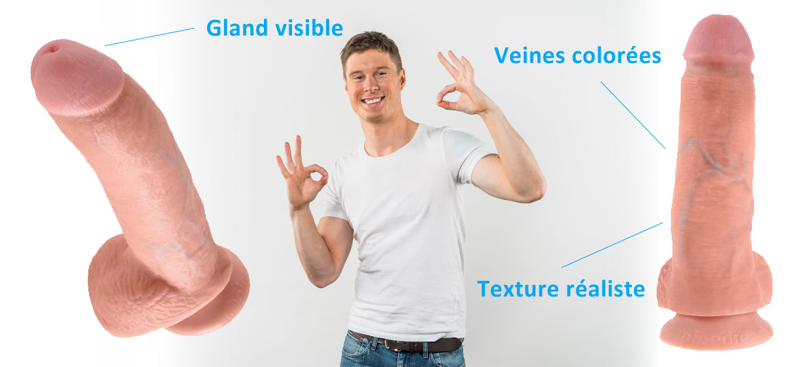 Un gode réaliste avec toutes les caractéristiques excitantes